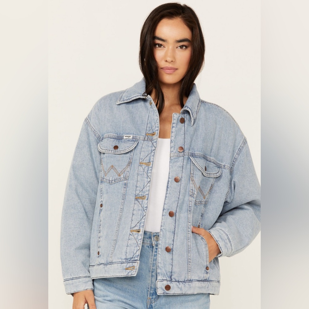 COPY - Wrangler denim quilted lining oversized jacket